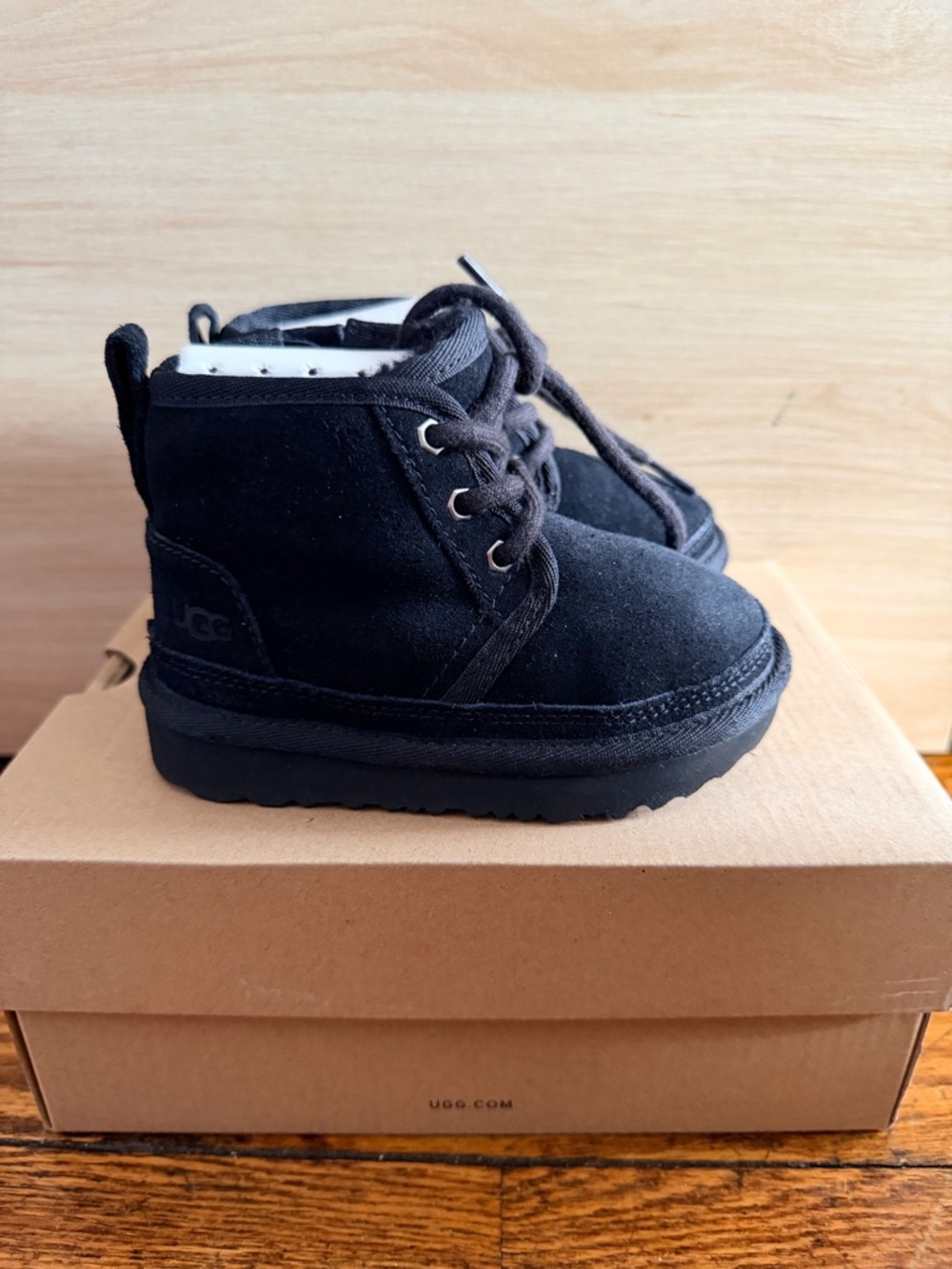 UGG Kids Black Boots - Picture 2 of 5